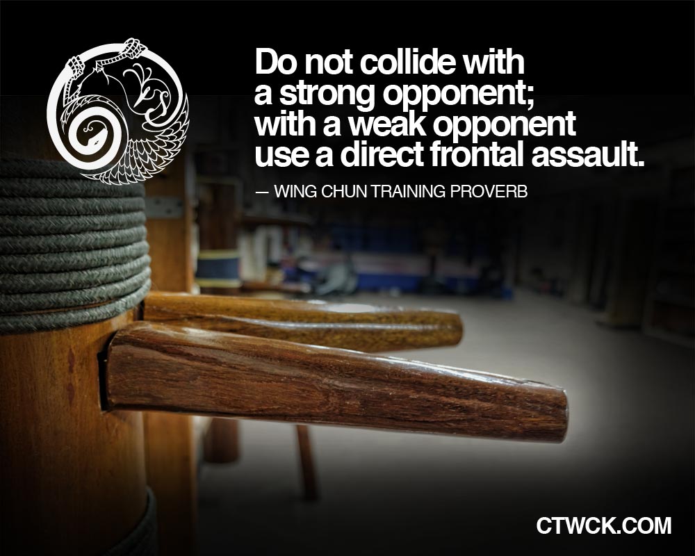 Wing Chun strategy when confronting stronger opponents.
