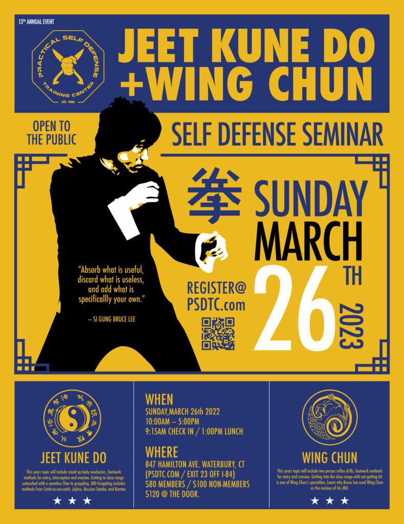 Wing Chun & Jeet Kune Do - Self Defense Seminar Sunday March 26th 2023